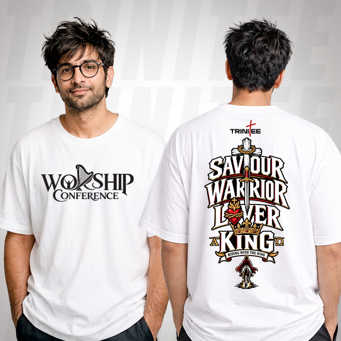 Saviour Warrior Lover King Worship Conference White T-Shirt Saviour Warrior Lover King Worship Conference White T-Shirt